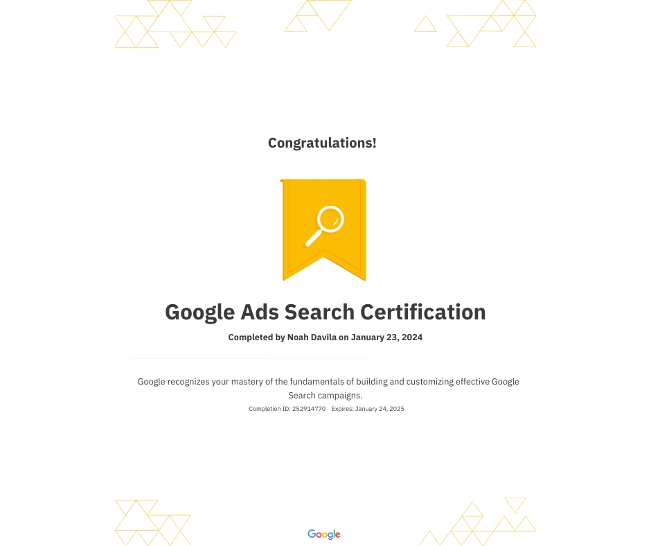 2024 Google Ads Search Certification